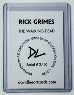 Rick Grimes Limited Edition Artist Signed “The Walking Dead” Trading Card 2/10 - Image 2