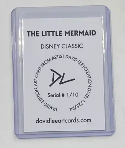The Little Mermaid Limited Edition Artist Signed “Disney Classic” Card 1/10 - Image 2