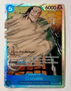 One Piece Crocodile ST03-003 SR Super Pre-Release Foil Card English - Image 1