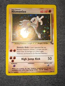 Hitmonlee 7/62 Fossil Holo. Near Mint Beautiful Card Excellent Condition. - Image 2