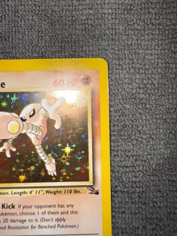 Hitmonlee 7/62 Fossil Holo. Near Mint Beautiful Card Excellent Condition. - Image 4