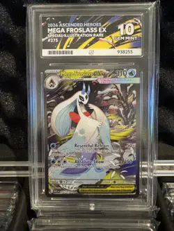 Pokemon TCG Mega Froslass EX 275 SIR Card Ascended Heroes - GRADED ACE 10 - Image 1