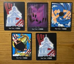 One Piece Don!! Card Lot (5): 4 Base and 1 Foil English! - Image 1