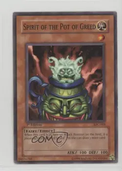 Spirit of the Pot of Greed Unlimited YuGiOh Invasion Chaos #IOC-009 2004 - Image 1