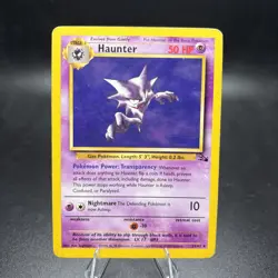 Haunter Pokemon Card Non-Holo 21/62 Fossil Set Rare 1999 Original LP/MP -j - Image 1