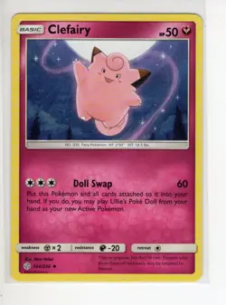 CLEFAIRY COSMIC ECLIPSE SET POKEMON CARD 144/236 LP - Image 1