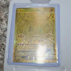 Pokemon Mega Zygarde EX Full Art Gold Holo Dragon Card 124/088 mint/near mint - Image 1