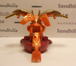 Bakugan G Ganorada Red Pyrus BakuTech 600G & Matching Card - Image 3