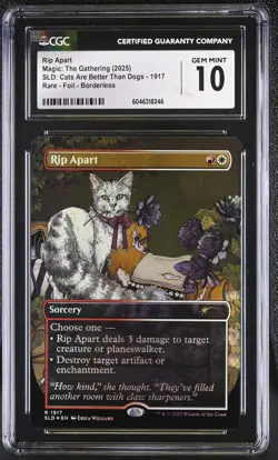 RIP APART Secret Lair Foil Cats are Better CGC 10 MTG [Nostalgium] - Image 1