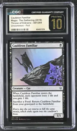 CAULDRON FAMILIAR Throne of Eldraine Foil U CGC Pristine 10 MTG [Nostalgium] - Image 1