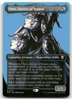 Omo, Queen of Vesuva (Borderless) #14 (NM) Modern Horizons 3 M3C Magic MTG - Image 1