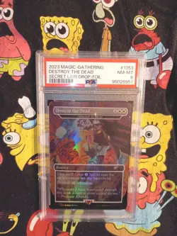 2023 MTG SECRET LAIR DROP THE EVIL DEAD-FOIL #1353 DESTROY THE DEAD PSA 8 - Image 1