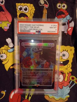2023 MTG SECRET LAIR DROP THE EVIL DEAD-FOIL #1353 DESTROY THE DEAD PSA 8 - Image 2