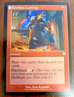 MTG - Faithless Looting 116 - Retro Frame - The Brothers' War Commander - NM - Image 1