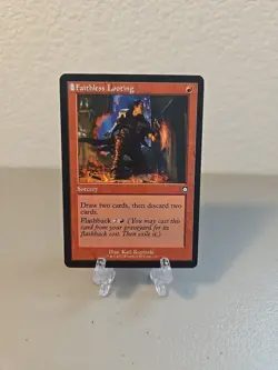 MTG Faithless Looting Retro Frame LP Commander The Brothers War - Image 1