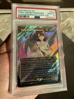 PSA 10 Magic the Gathering MTG Yuna, Grand Summoner Surge Foil 216 Final Fantasy - Image 1