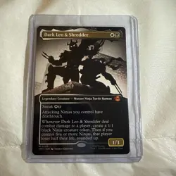 Dark Leo & Shredder (borderless) (220) M/NM MTG Teenage Mutant Ninja Turtles - Image 1