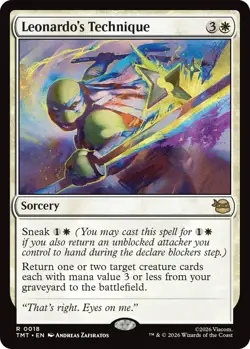 Leonardo's Technique Light Play, English Magic the Gathering MTG Teenage Mutant - Image 1
