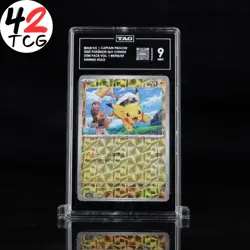 TAG Mint 9 Captain Pikachu Rotary Holo 0704/09 Pokemon Simplified Chinese cbb1C - Image 1