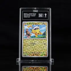 TAG Mint 9 Captain Pikachu Rotary Holo 0704/09 Pokemon Simplified Chinese cbb1C - Image 4