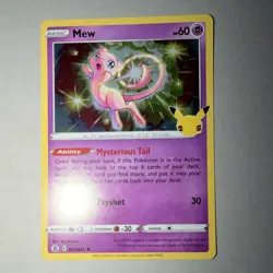 Pokemon Mew 011/025 Celebrations Holo Rare. If graded PSA 10 is worth over $500! - Image 1