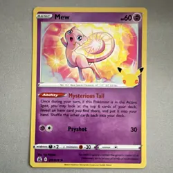 Pokemon Mew 011/025 Celebrations Holo Rare. If graded PSA 10 is worth over $500! - Image 2