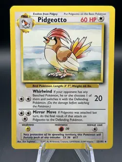 (1) Pokemon TCG Pidgeotto Base Set - Image 1