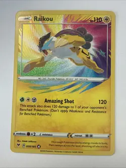Raikou 050/185 NM Amazing Rare Vivid Voltage 2020 Pokemon TCG - Image 1
