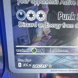 Pokemon Galarian Obstagoon ASC 245/217 Rare Full Art Foil 170 HP English TCG - Image 5