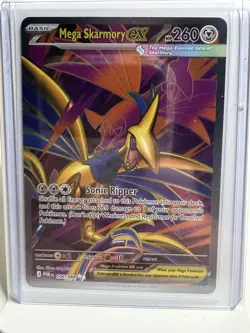 Pokemon TCG Mega Skarmory EX 106/088 POR EN Full Art Foil Basic 260 HP Steel - Image 1