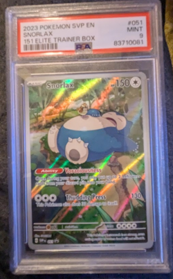 2023 POKEMON SVP EN-SV BLACK STAR PROMO 151 ELITE TRAINER BOX #051 SNORLAX PSA 9 - Image 1