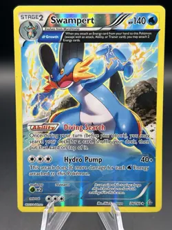 Pokemon TCG Swampert 36/160 Holo Rare XY Primal Clash Diving Search - Image 1