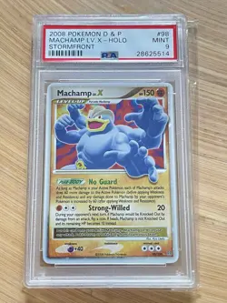 Pokemon 2008 Diamond & Pearl Stormfront 98/100 Holo Rare Machamp LV.X PSA 9 Mint - Image 1