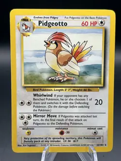 (2) Pokemon TCG Pidgeotto Base Set - Image 1