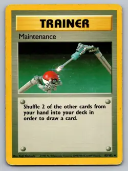 MAINTENANCE 83/102 UNCOMMON BASE SET UNLIMITED POKEMON HP - Image 1