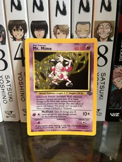Pokemon TCG Mr. Mime Jungle EXCELLENT CONDITION Holo Unlimited Holo Rare - Image 1