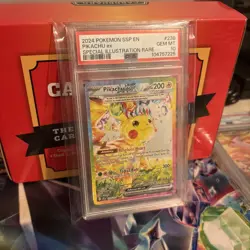 Pokemon TCG Pikachu EX 238/191 PSA 10 Special Illustration Rare Surging Sparks - Image 1