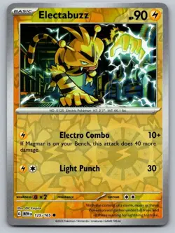 Electabuzz 125/165 Common 151 Pokemon Reverse Holo Near Mint - Image 1