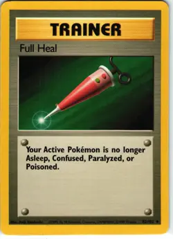 FULL HEAL 82/102 UNCOMMON BASE SET UNLIMITED POKEMON LP - Image 1