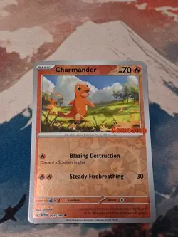 Charmander Reverse Holo Promo NM 004/165 - 2023 Pokemon TCG Gamestop Promo - Image 1