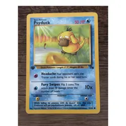 Pokemon TCG Psyduck Fossil 1st Edition 53/62 Basic 50 HP Common Regular English - Image 1