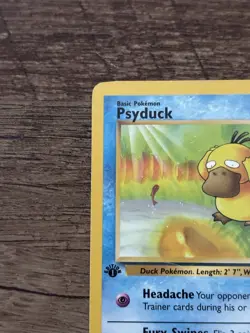 Pokemon TCG Psyduck Fossil 1st Edition 53/62 Basic 50 HP Common Regular English - Image 2