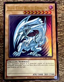 Blue-Eyes White Dragon - Version 2 - LCKC-EN001 Legendary Collection - LP- NM - Image 1