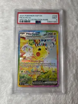 Pokemon TCG PSA 9 Pikachu EX Surging Sparks Special Illustration Card 238/191 - Image 1