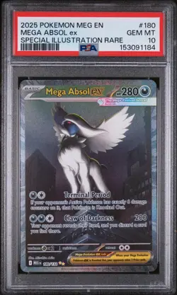 Pokemon TCG 2025 Mega Absol ex 180/132 Special Illustration Rare PSA 10 - Image 1