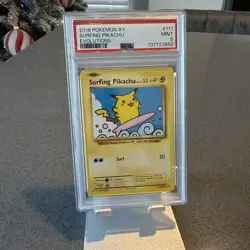 2016 Pokemon TCG XY Surfing Pikachu Evolutions #111/108 NM-MT PSA mint 9 - Image 1