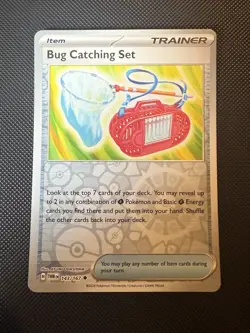 POKEMON TCG: BUG CATCHING SET 143/167 TWILIGHT MASQUERADE REVERSE HOLO CARD NM - Image 1