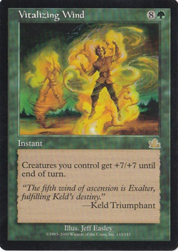 Vitalizing Wind Prophecy HEAVILY PLD Green Rare MAGIC GATHERING CARD - Image 1