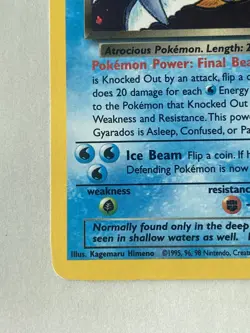 Dark Gyarados 8/82 Team Rocket Holo Rare WOTC Pokemon Card TCG - Image 3