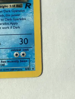 Dark Gyarados 8/82 Team Rocket Holo Rare WOTC Pokemon Card TCG - Image 4